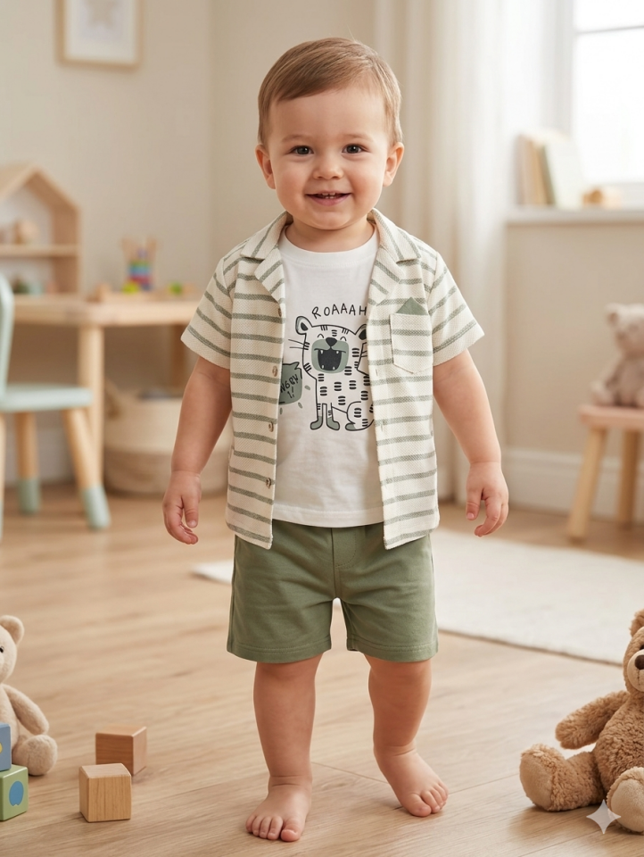 ERKEK BEBE YAZLIK  3'LÜ TAKIM