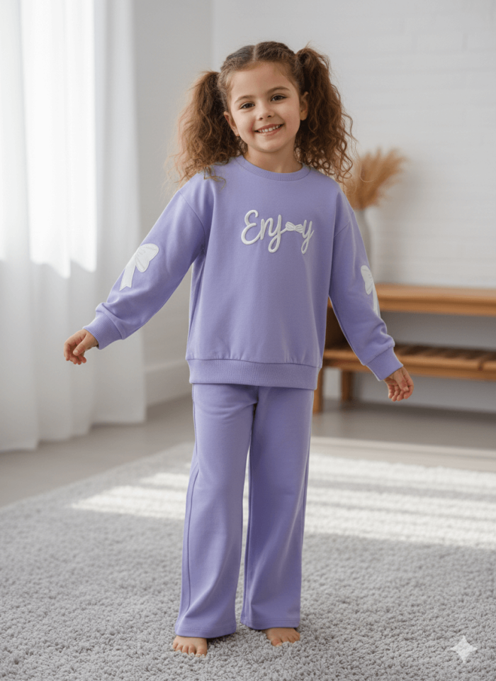 NAKIŞLI MEVSİMLİK KIZ ÇOCUK TAKIMI