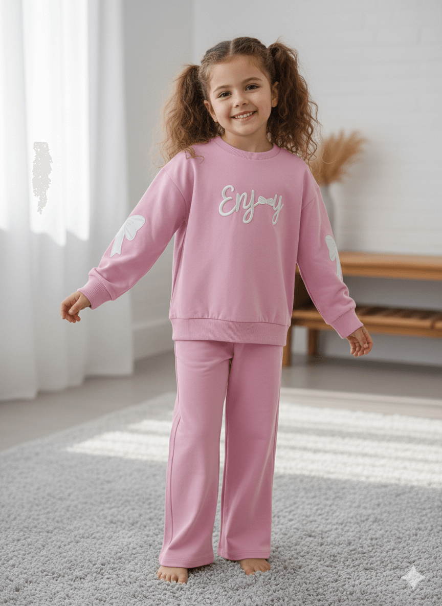 NAKIŞLI MEVSİMLİK KIZ ÇOCUK TAKIMI