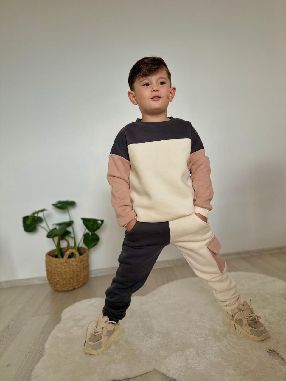 CEP DETAYLI KIŞLIK ERKEK ÇOCUK TAKIMI