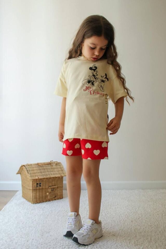 BASKILI YAZLIK KIZ ÇOCUK PENYE TAKIM