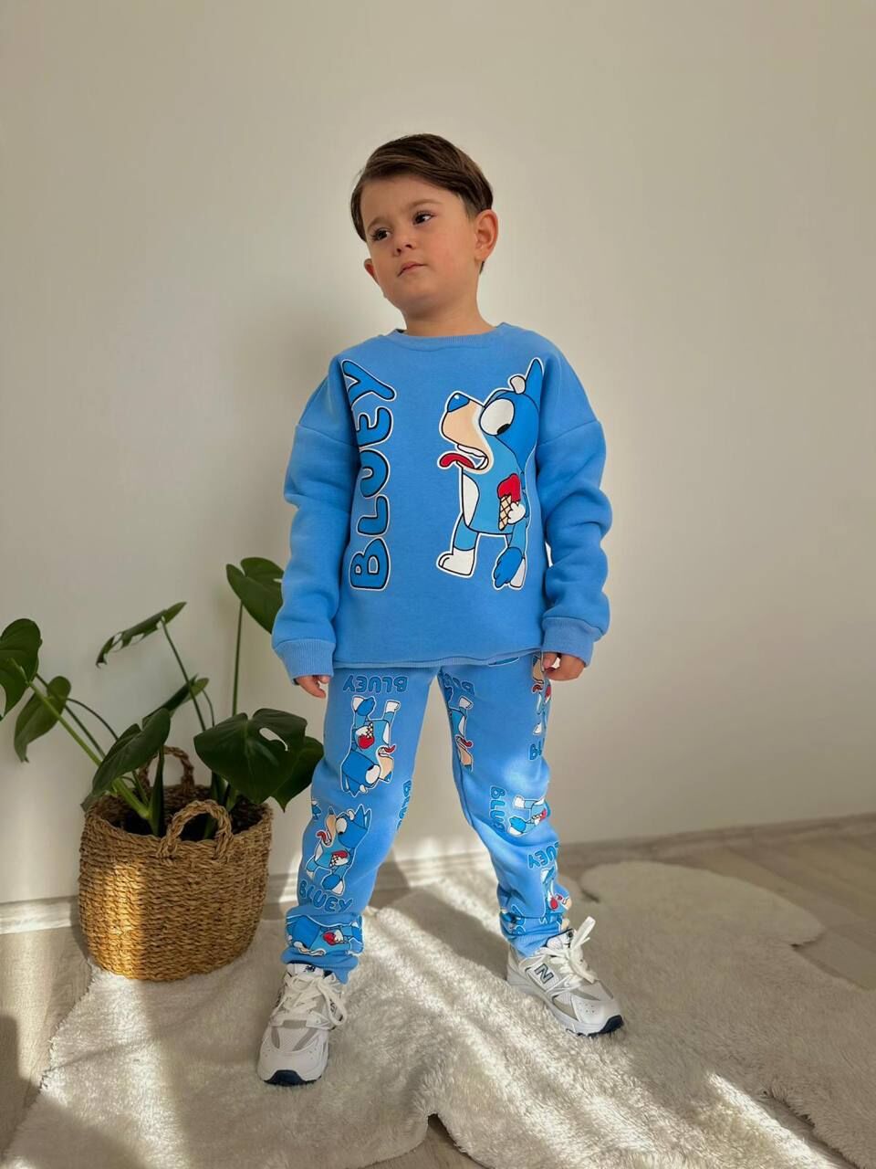 BLUEY BASKILI KIŞLIK ERKEK ÇOCUK TAKIMI