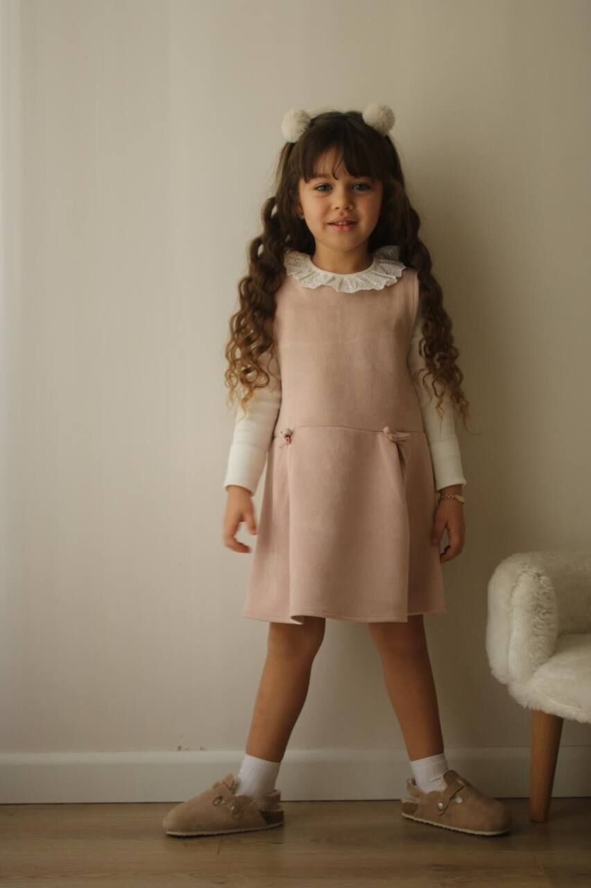 BADİLİ SÜET KIZ ÇOCUK ELBİSE