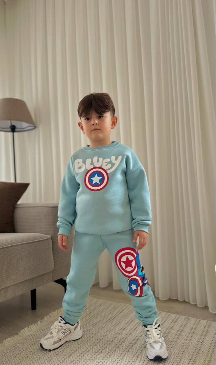BLUEY BASKILI KIŞLIK ERKEK ÇOCUK TAKIMI