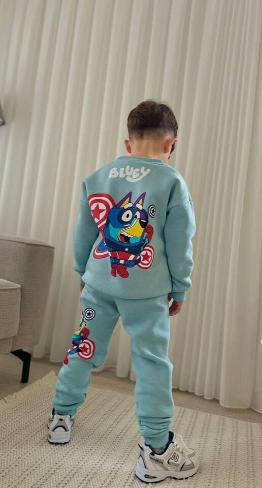 BLUEY BASKILI KIŞLIK ERKEK ÇOCUK TAKIMI