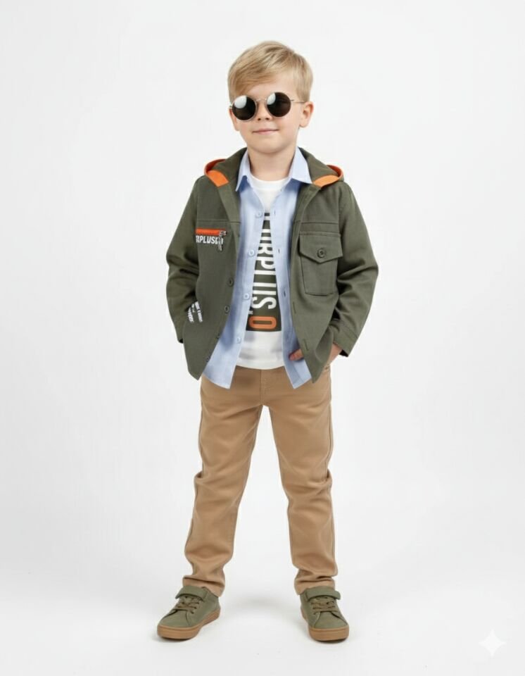 ERKEK 4'LÜ KOMBİN (TİŞÖRT-GÖMLEK-CEKET- PANTOLON)