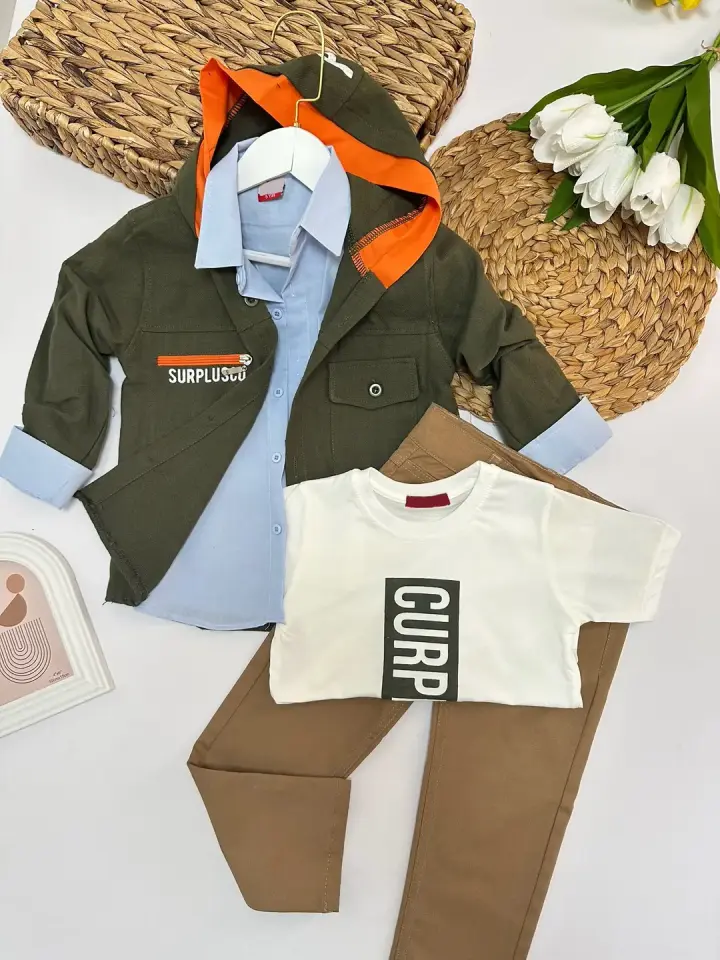 ERKEK 4'LÜ KOMBİN (TİŞÖRT-GÖMLEK-CEKET- PANTOLON)