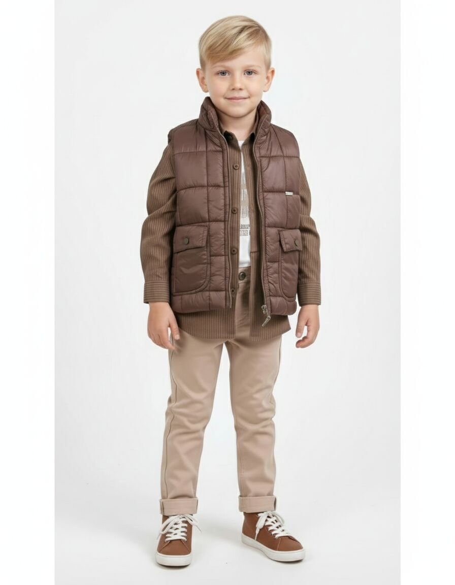 ERKEK 4'LÜ KOMBİN (TİŞÖRT-GÖMLEK-YELEK- PANTOLON)