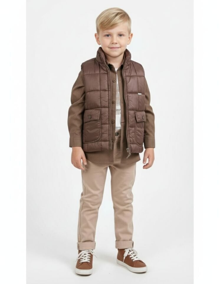 ERKEK 4'LÜ KOMBİN (TİŞÖRT-GÖMLEK-YELEK- PANTOLON)