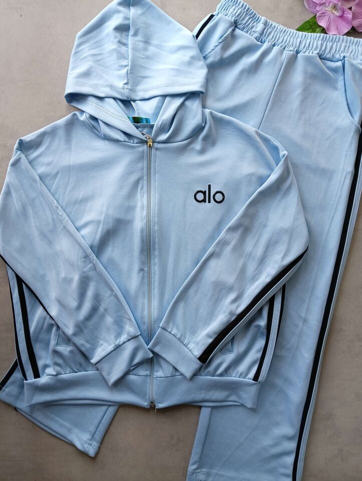 ALO BASKLI FERMUARLI KIZ EŞOFMAN TAKIMI