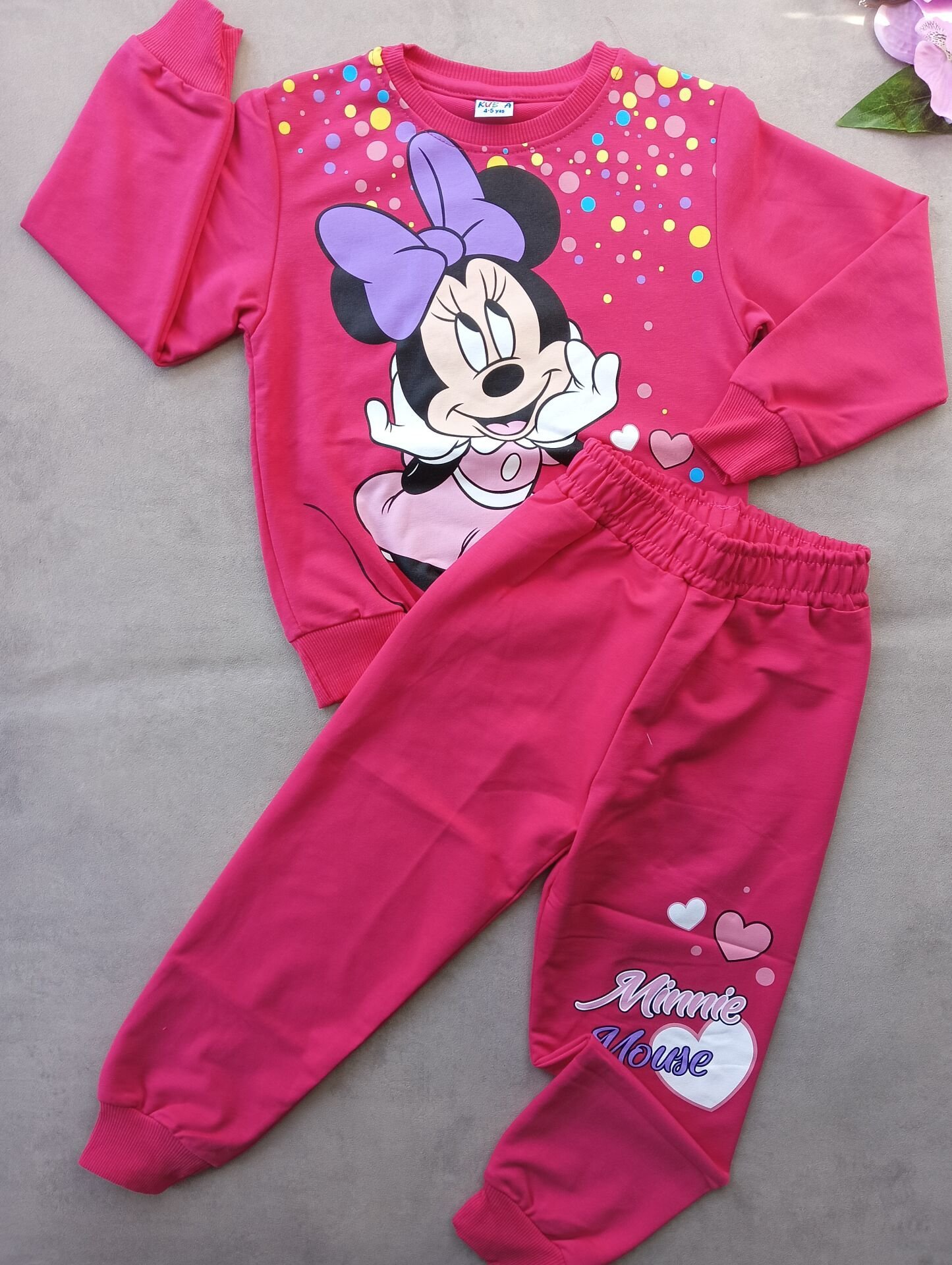 MINIE BASKILI MEVSİMLİK KIZ TAKIMI