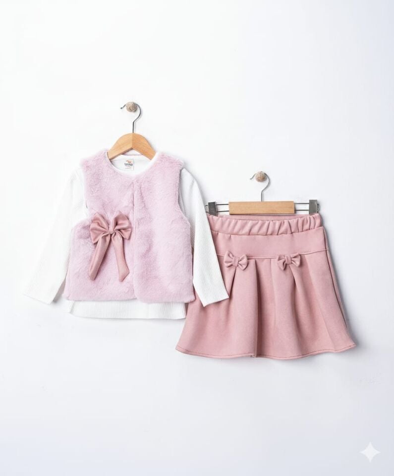 3'LÜ ETEKLİ KIZ ÇOCUK TAKIMI