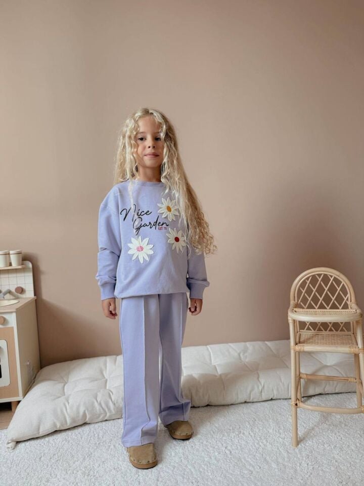 NİCE GARDEN BASKILI MEVSİMLİK KIZ TAKIMI