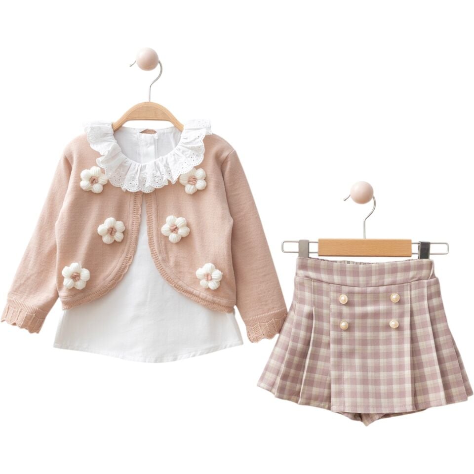 3'LÜ BAYRAMLIK KIZ ÇOCUK TAKIMI