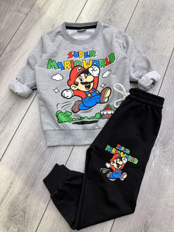 SÜPER MARİO BASKILI MEVSİMLİK ERKEK ÇOCUK TAKIMI