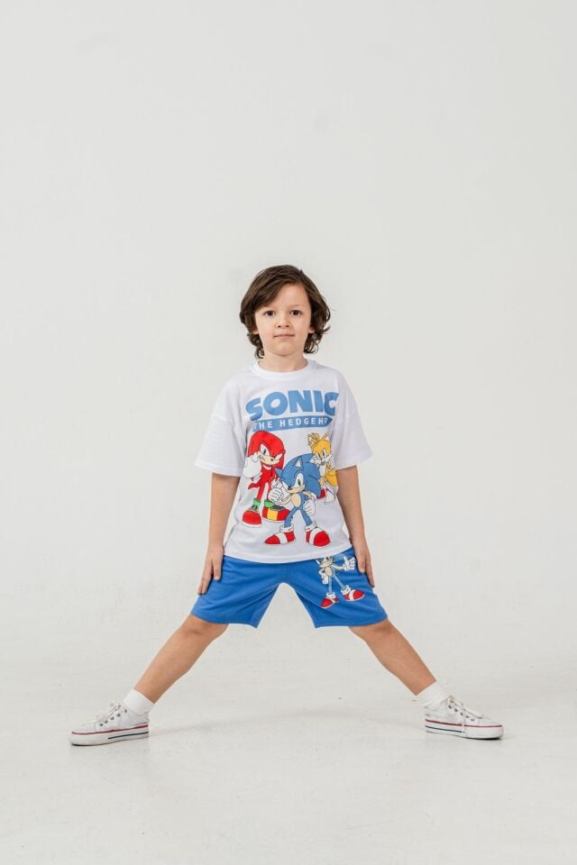 SONIC BASKILI YAZLIK ŞORTLU TAKIM