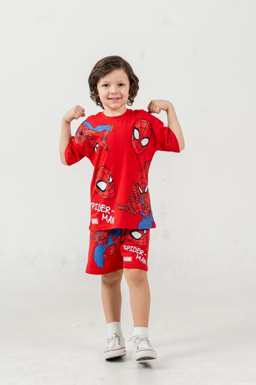 ÖRÜMCEK ADAM BASKILI YAZLIK ŞORTLU TAKIM