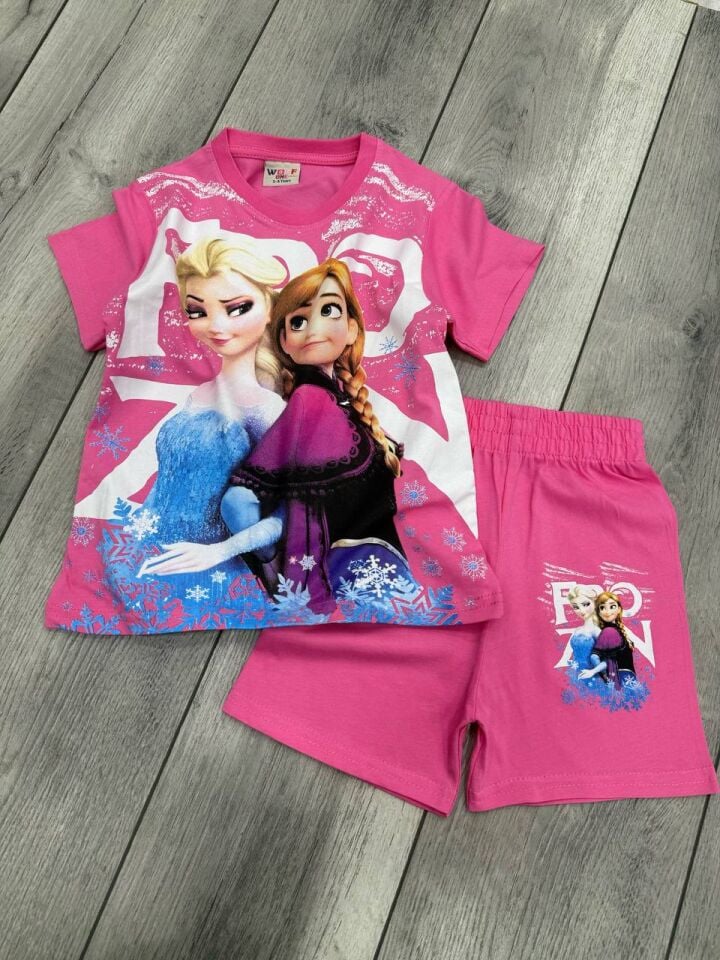 ELSA BASKILI YAZLIK KIZ ÇOCUK TAKIMI