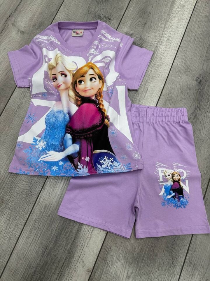 ELSA BASKILI YAZLIK KIZ ÇOCUK TAKIMI