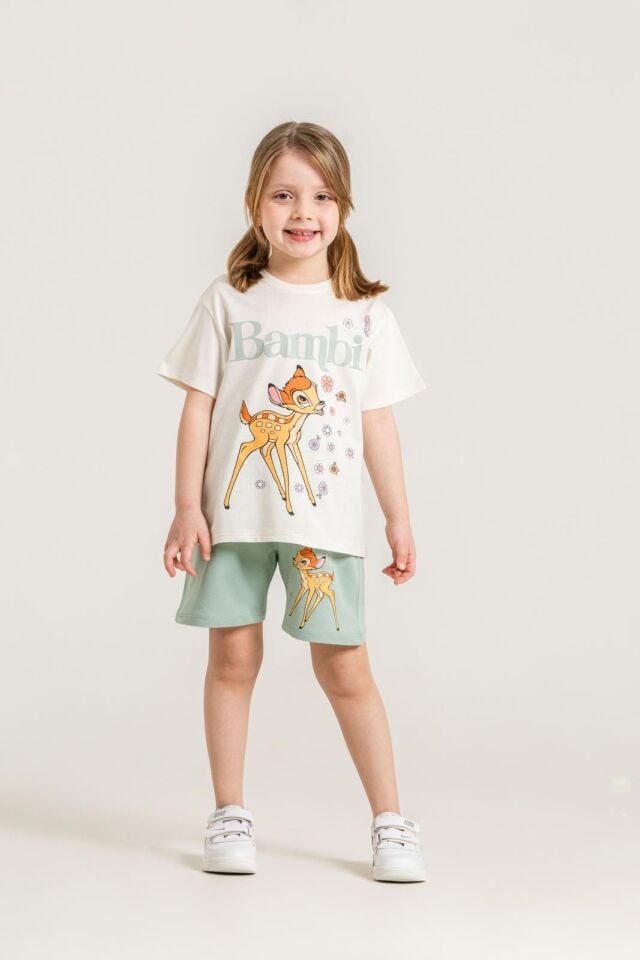 BAMBİ BASKILI YAZLIK KIZ ÇOCUK TAKIMI
