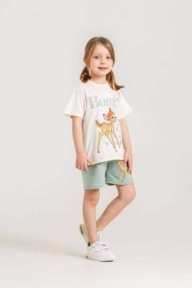 BAMBİ BASKILI YAZLIK KIZ ÇOCUK TAKIMI