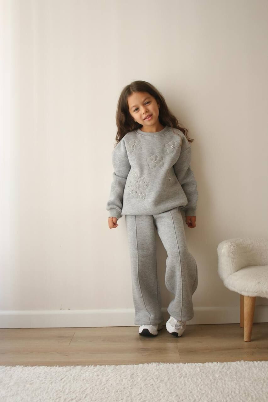 TAŞLI DETYALI KIŞLIK KIZ ÇOCUK TAKIMI