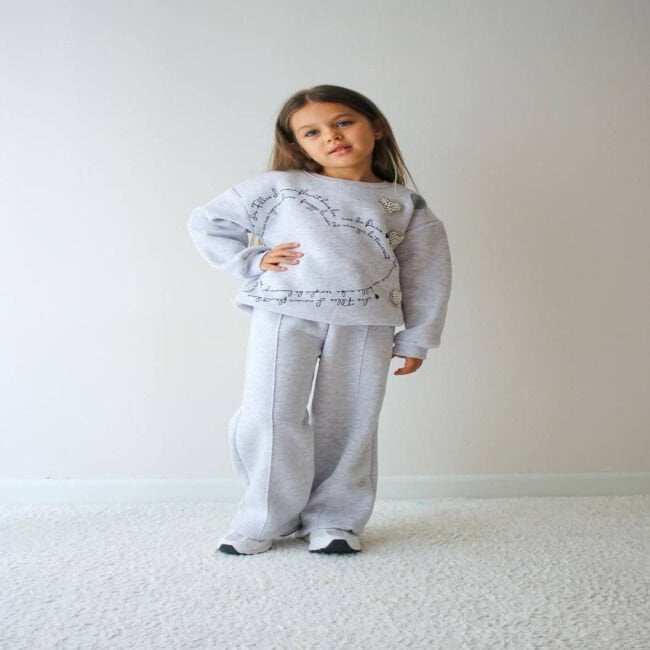 KALP VE TAŞLI KIŞLIK KIZ ÇOCUK TAKIMI