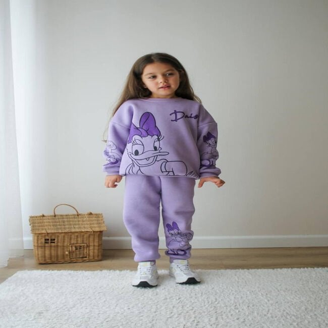 DAİSY DUCK BASKILI KIŞLIK KIZ ÇOCUK TAKIMI