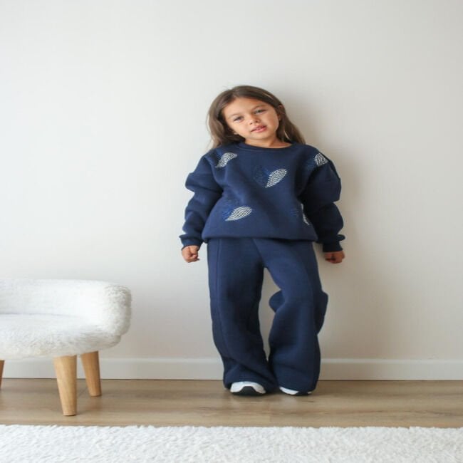 KALP VE TAŞLI KIŞLIK KIZ ÇOCUK TAKIMI