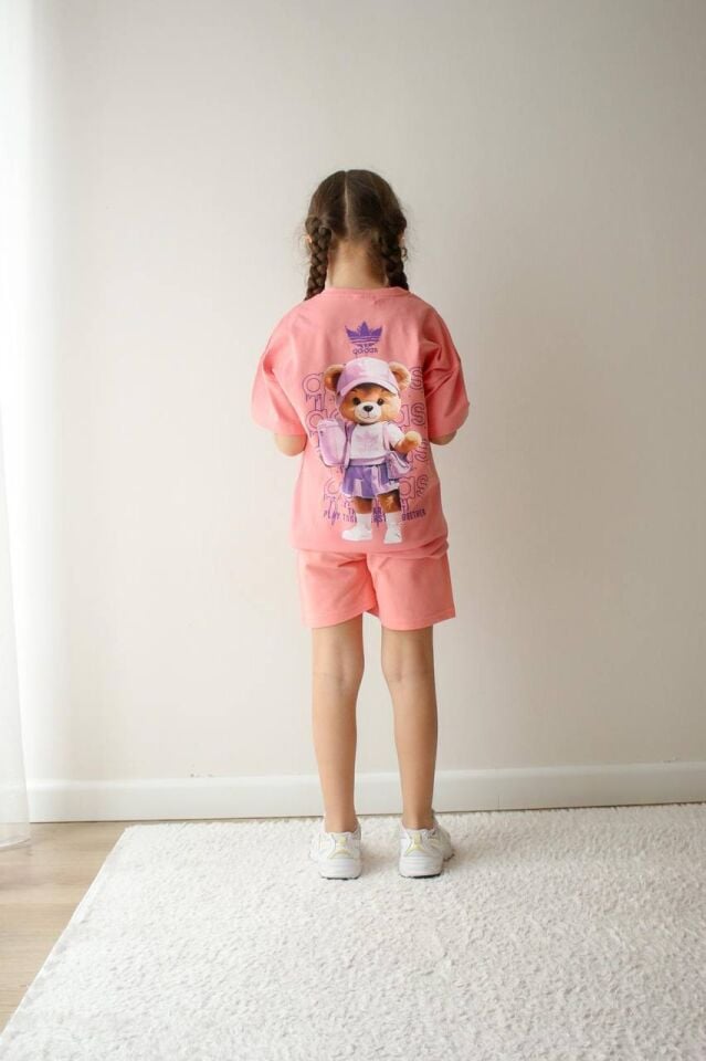 ADİDAS BASKILI YAZLIK KIZ ÇOCUK TAKIMI