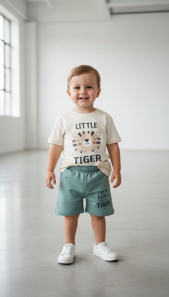 TİGER BASKILI ERKEK BEBE TAKIMI