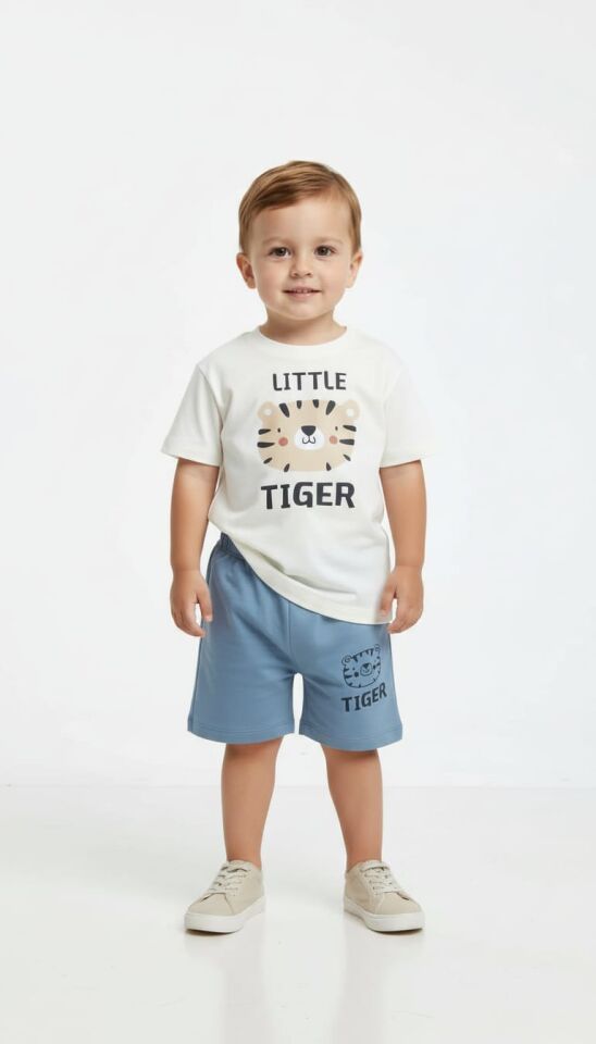 TİGER BASKILI ERKEK BEBE TAKIMI