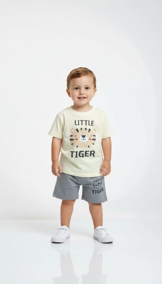 TİGER BASKILI ERKEK BEBE TAKIMI