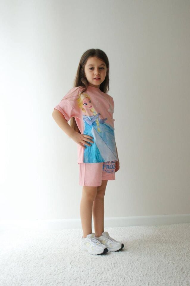 ELSA BASKILI YAZLIK KIZ ÇOCUK TAKIMI