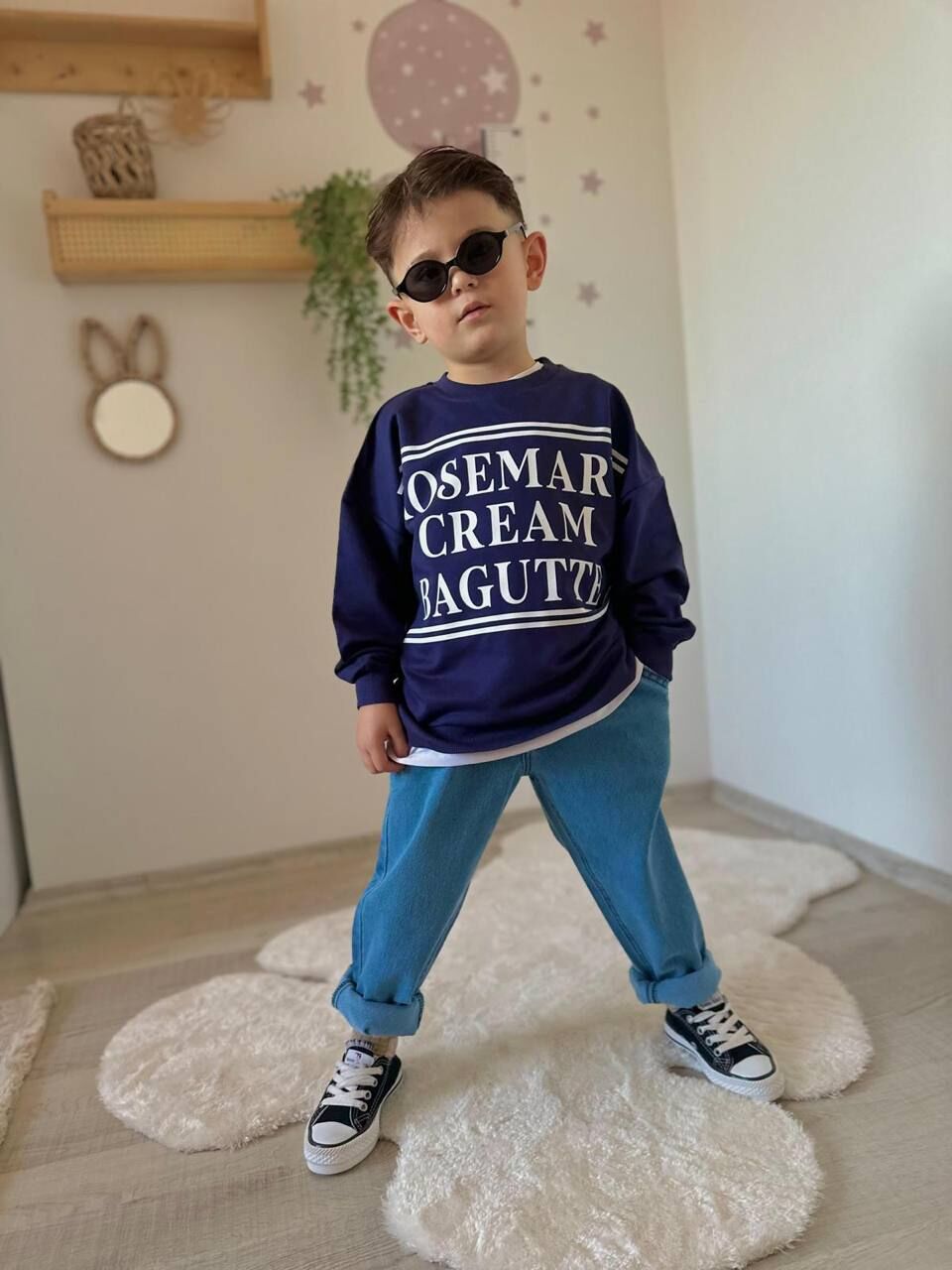 SWET VE KOT PANTOLONLU ERKEK ÇOCUK TAKIMI