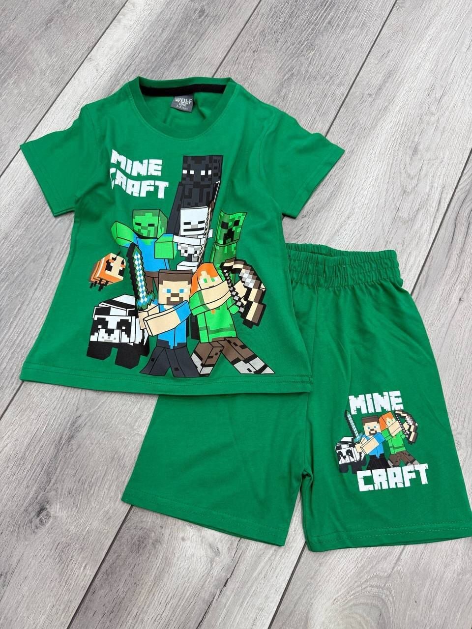 MINECRAFT BASKILI YAZLIK ERKEK ÇOCUK TAKIMI